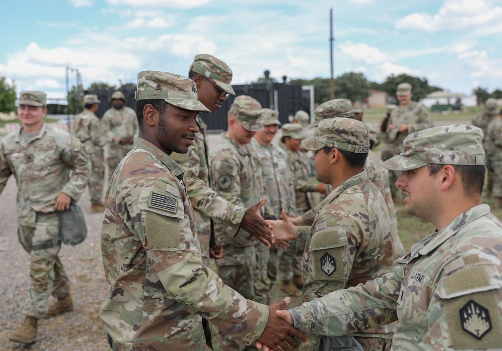 Soldier promoted during Immediate Response 25