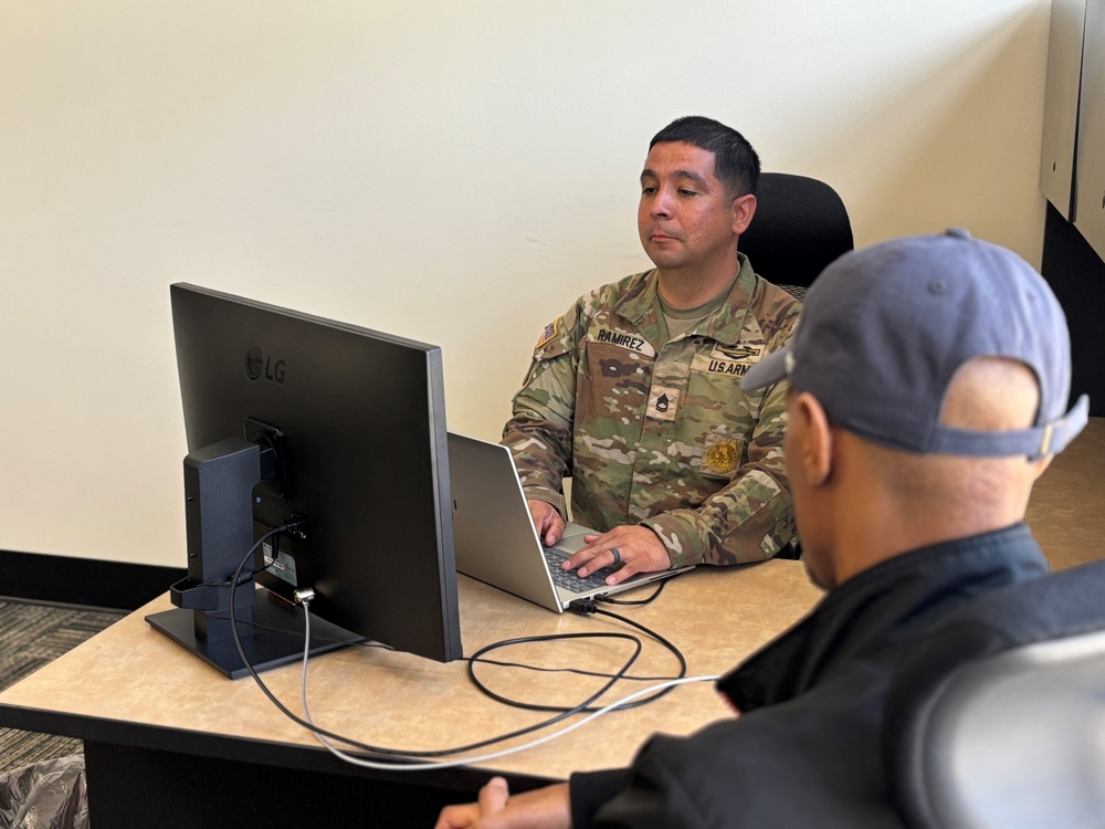 U.S. Army Recruiting Los Angeles Battalion Recruiters assisting Future Soldier