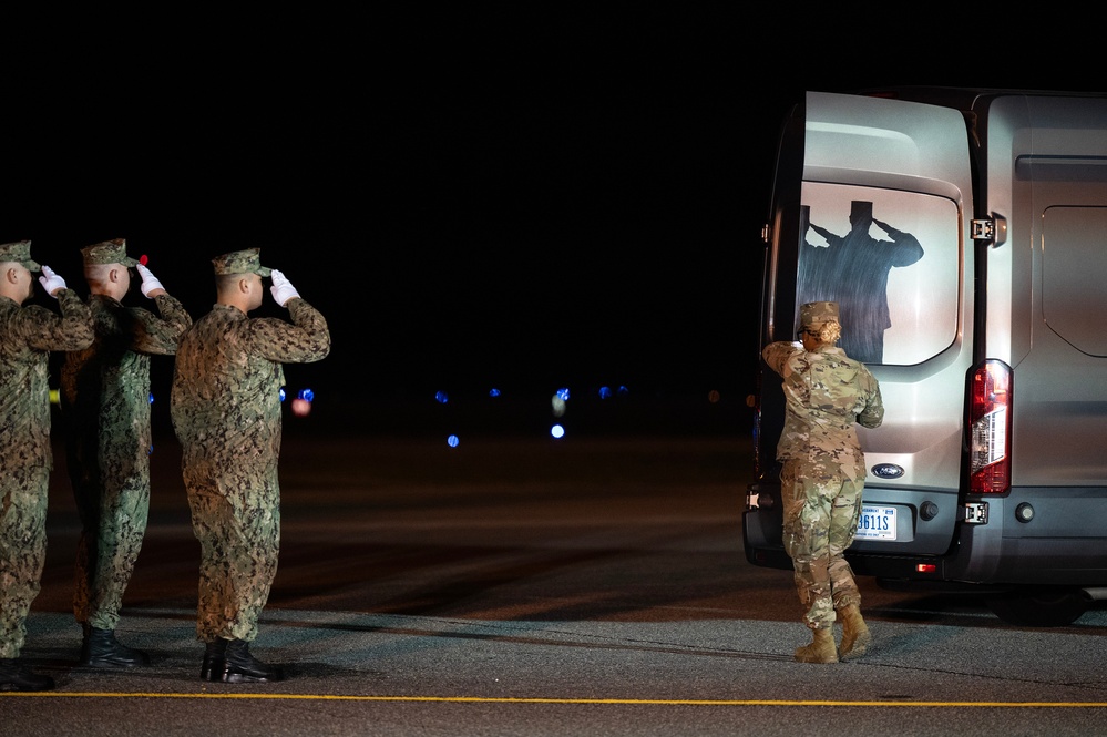 Navy Master-at-Arms Seaman Apprentice Aristan R. Johnson honored in dignified transfer June 3