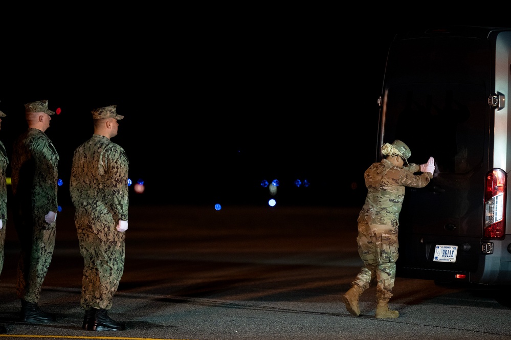 Navy Master-at-Arms Seaman Apprentice Aristan R. Johnson honored in dignified transfer June 3