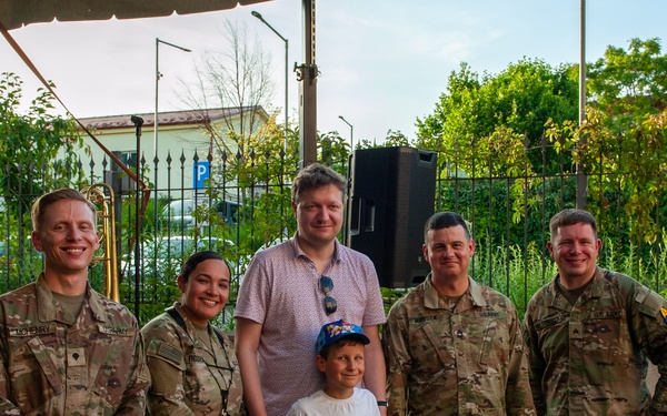1st Armored Division Band Engages with Slovakian Community