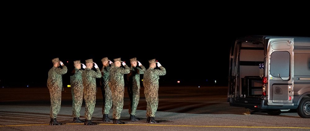 Navy Master-at-Arms Seaman Apprentice Aristan R. Johnson honored in dignified transfer June 3