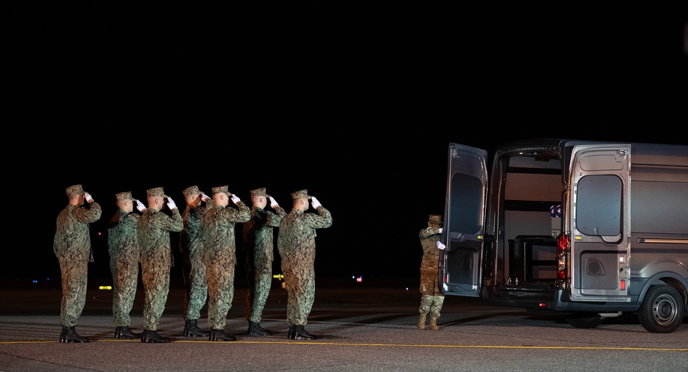 Navy Master-at-Arms Seaman Apprentice Aristan R. Johnson honored in dignified transfer June 3