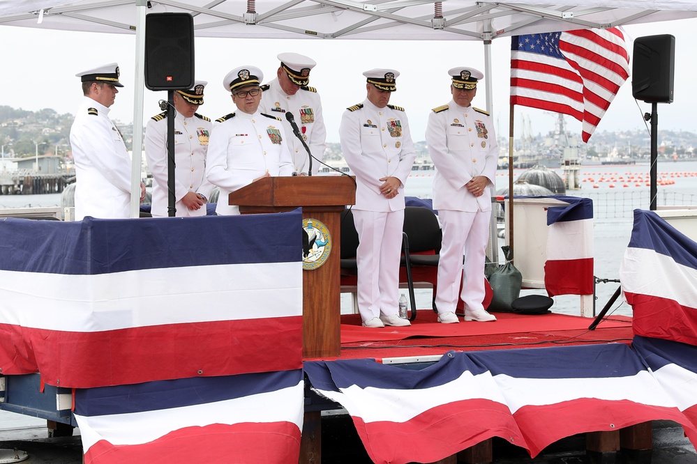 USS Alexandria Holds Change of Command