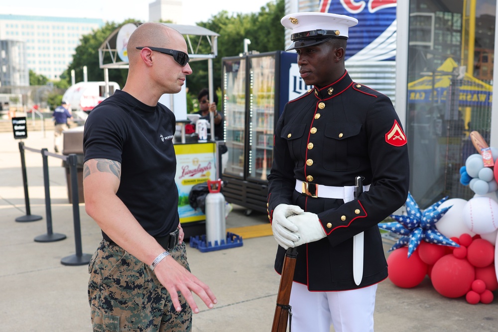 Silent Drill Platoon Marine Returns Home During Marine Week Nashville