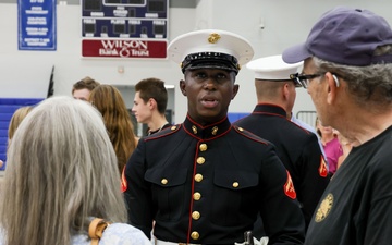 Silent Drill Platoon Marine Returns Home During Marine Week Nashville