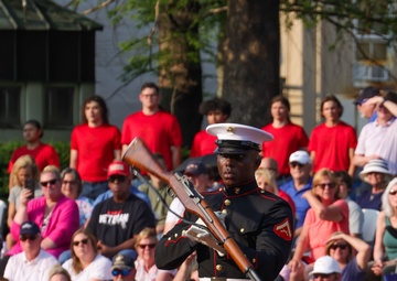 Silent Drill Platoon Marine Returns Home During Marine Week Nashville