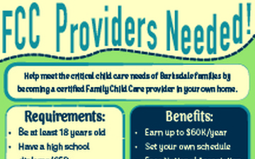 Barksdale Seeks Local Childcare Providers to Support Families and Mission Readiness