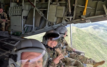 C-130H Air Force Reserve crew flies over Colorado Rocky Mountains