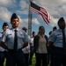 Airmen and civilians assigned to the 377th Mission Support Group stand in formation during the 377 MSG change of command ceremony.