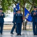 U.S. Air Force Col. Kelly Padden, incoming 377th Mission Support Group commander, stands at attention during the 377 MSG change of command ceremony.
