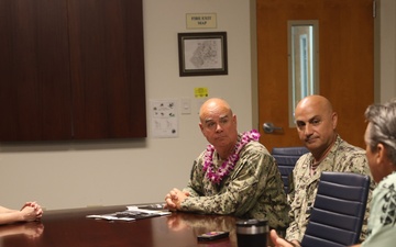 Vice Adm. Brendan McLane meets with Military &amp; Family Support Center (MFSC) staff