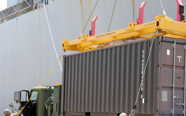 Army Reserve Soldiers conduct operations at Port of Long Beach
