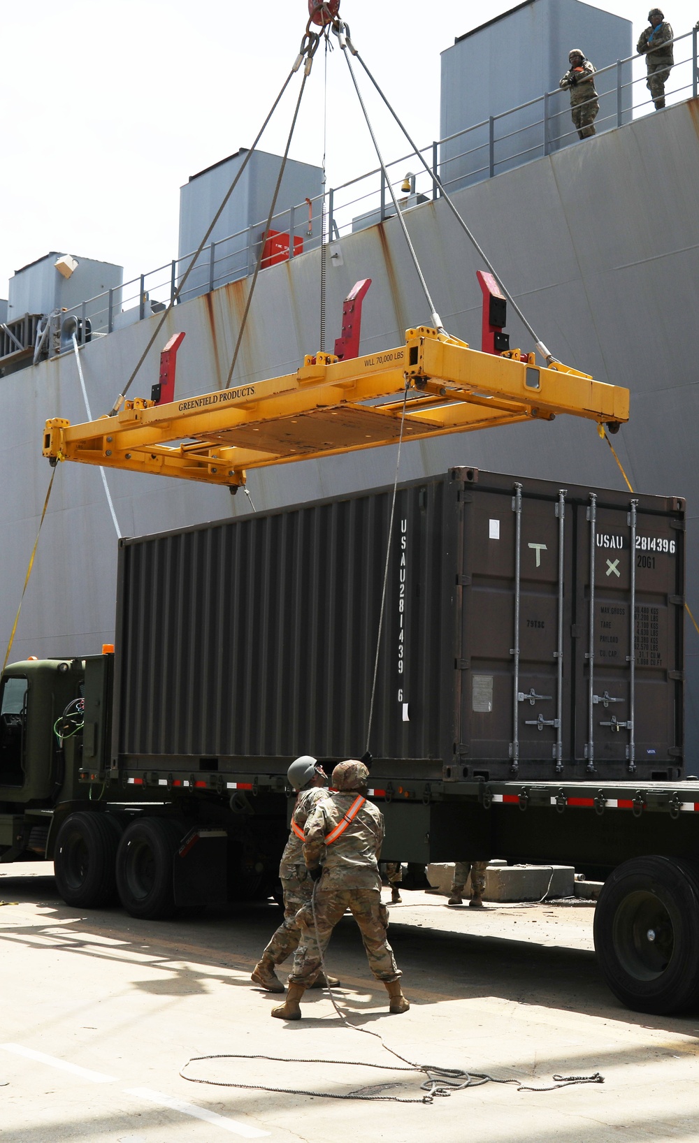 Army Reserve Soldiers conduct operations at Port of Long Beach