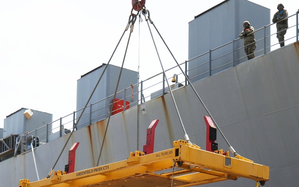 Army Reserve Soldiers conduct operations at Port of Long Beach