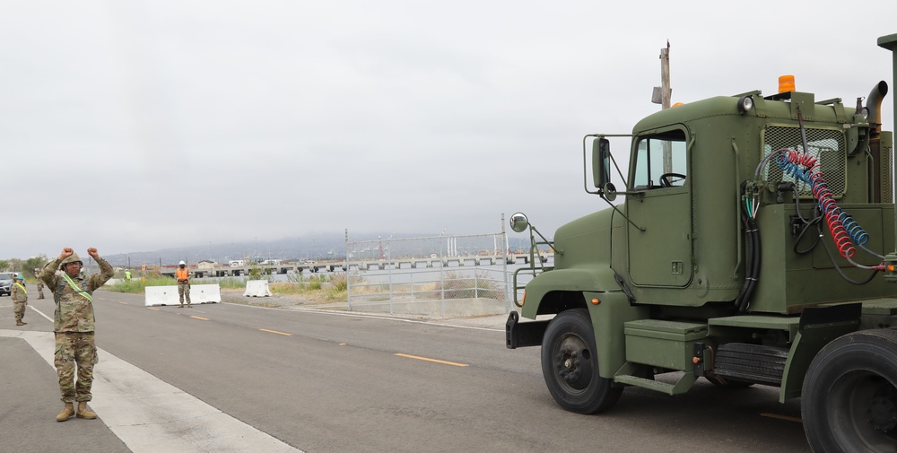 Army Reserve Soldiers conduct operations at Port of Long Beach