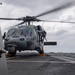 Helicopter prepares for takeoff