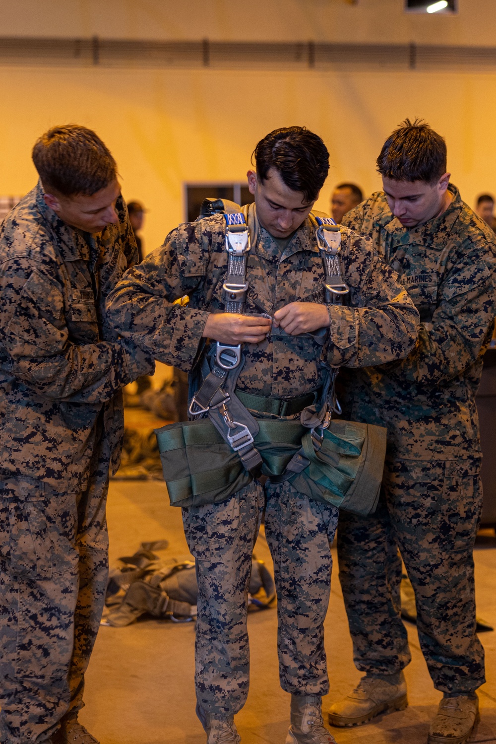U.S. Marines and Airmen Rehearse a Parachute Operations with Japan Ground Self-Defense Force