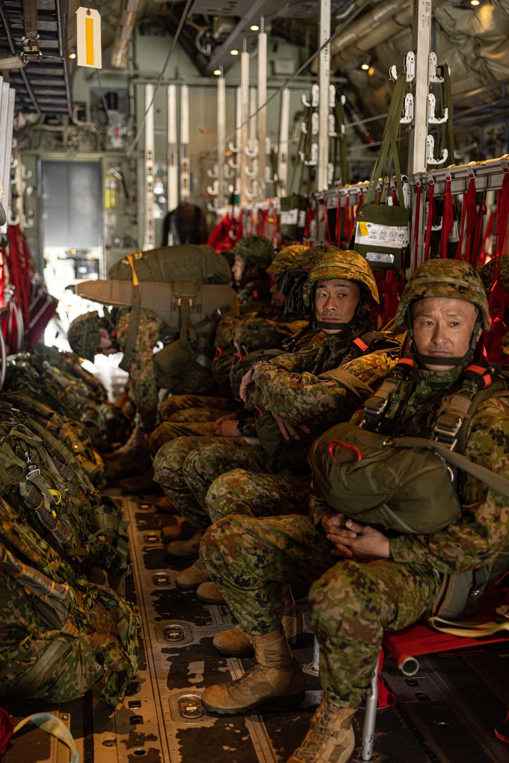 U.S. Marines and Airmen Rehearse a Parachute Operations with Japan Ground Self-Defense Force