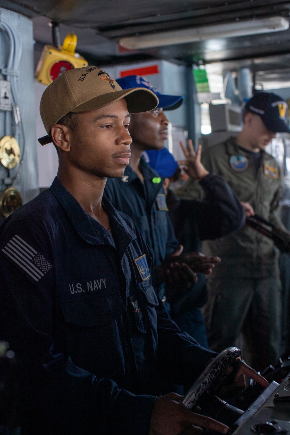 George Washington Sailors Conduct a Sea-and-Anchor Evolution