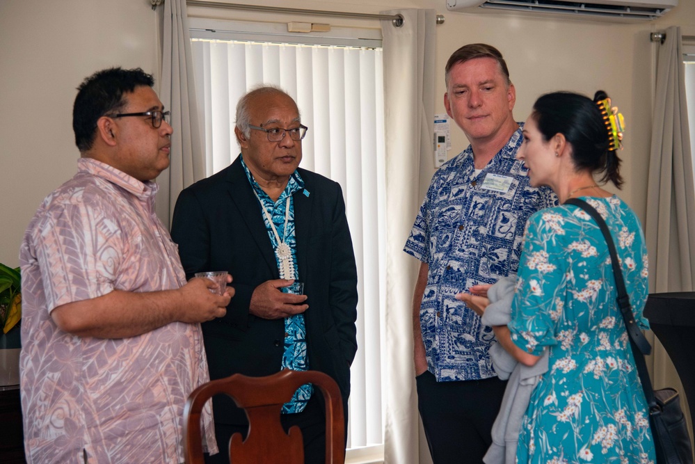 Joint Task Force - Micronesia commander hosts social event at Nimitz House for the Federated States of Micronesia Joint Committee Meeting
