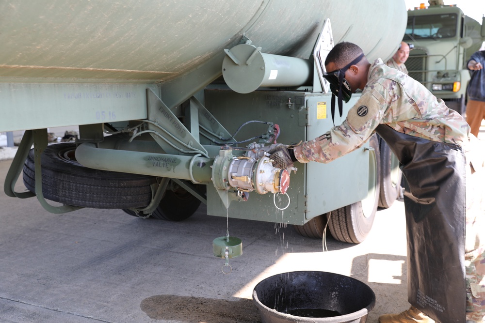 223rd Transportation Company Soldiers transport fuel at QLLEX