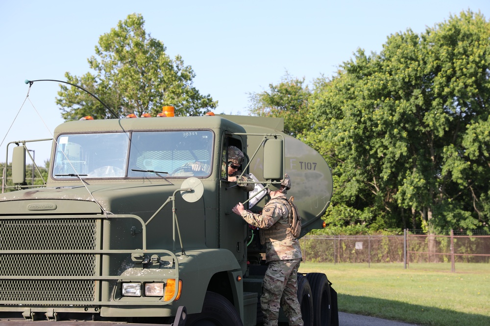 223rd Transportation Company Soldiers transport fuel at QLLEX