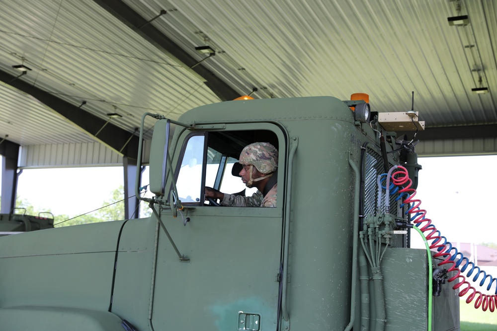 223rd Transportation Company Soldiers transport fuel at QLLEX