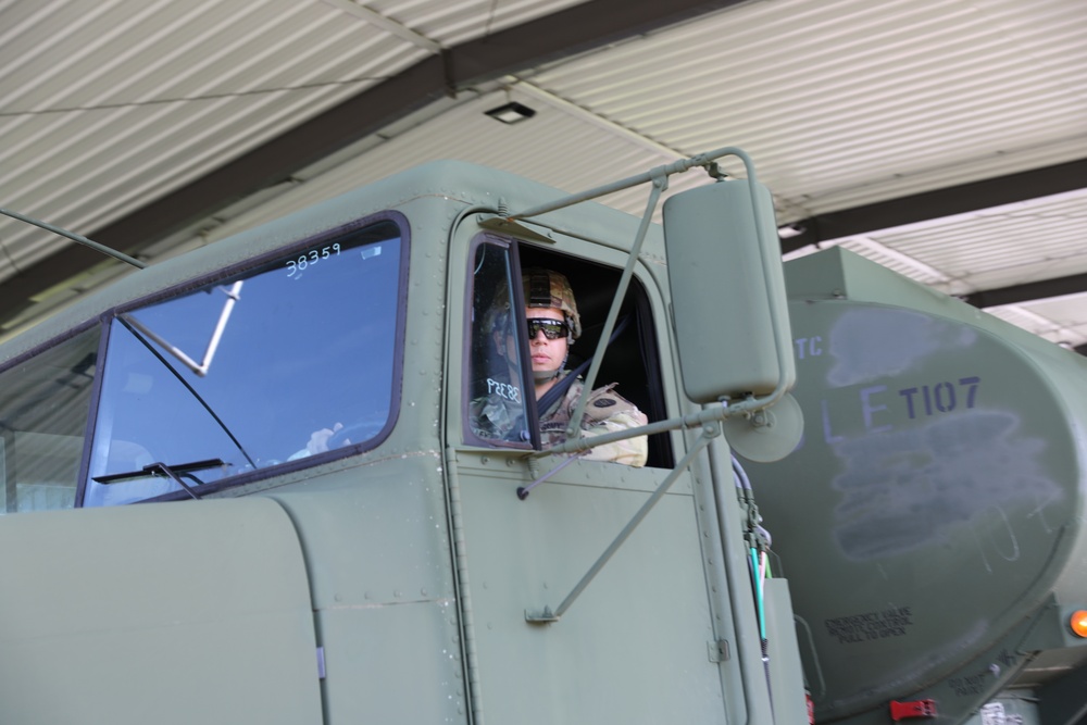 223rd Transportation Company Soldiers transport fuel at QLLEX