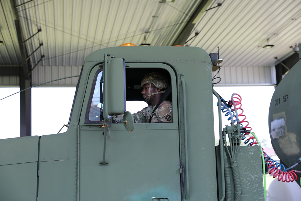 223rd Transportation Company Soldiers transport fuel at QLLEX