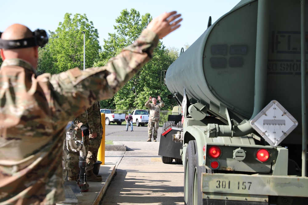 223rd Transportation Company Soldiers transport fuel at QLLEX