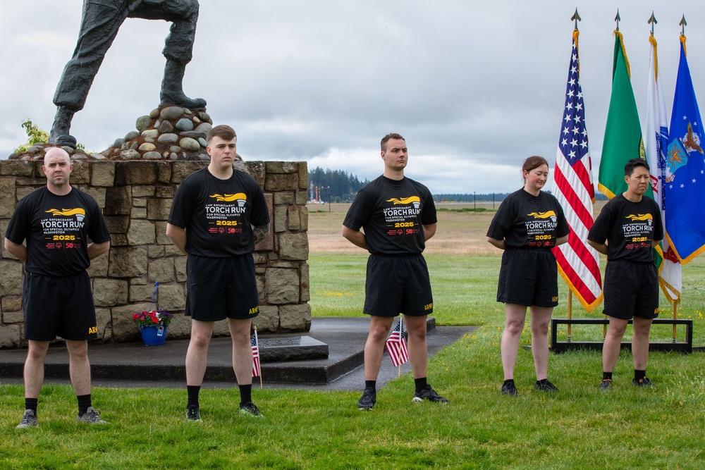 504th Military Police Battalion Leads Torch Run to Support Special Olympics