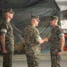 Col. Brett Allison relinquishes post to Col. Lee Hemming during MAG-36 change of command ceremony