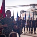 Col. Brett Allison relinquishes post to Col. Lee Hemming during MAG-36 change of command ceremony