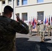 Incoming 838th Transportation BN Commander Renders Salute to Commander of the 598th Transportation BDE
