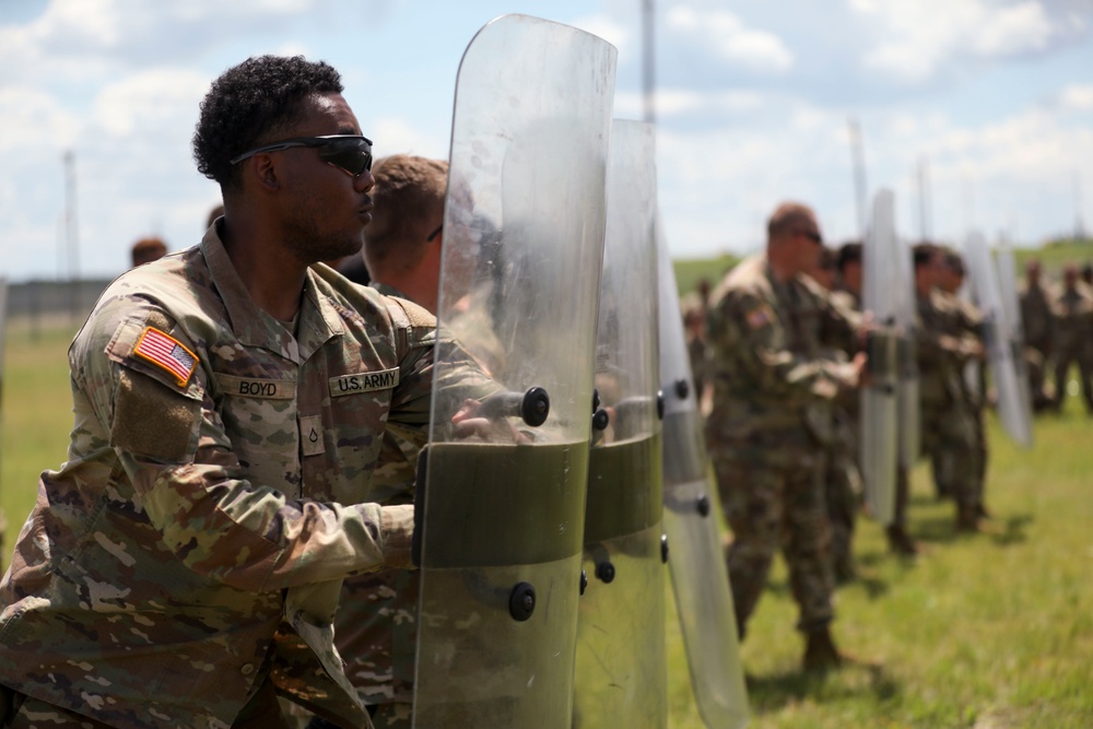 New Jersey and Louisiana Army National Guard Units Conduct Riot Control Training Ahead of Kosovo Deployment