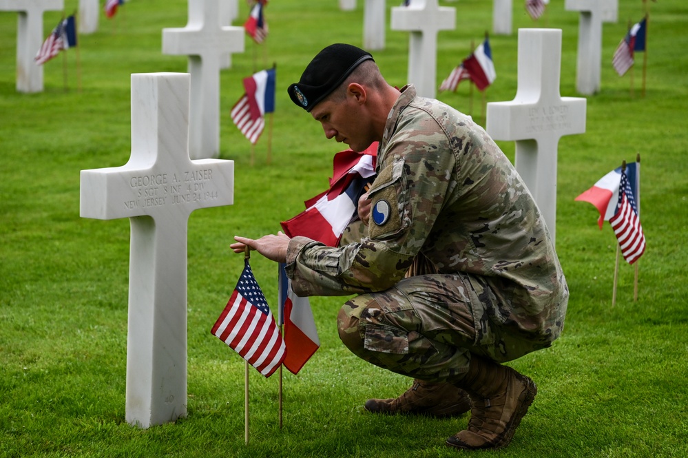 29th ID Soldiers honor fallen at Normandy American Cemetery