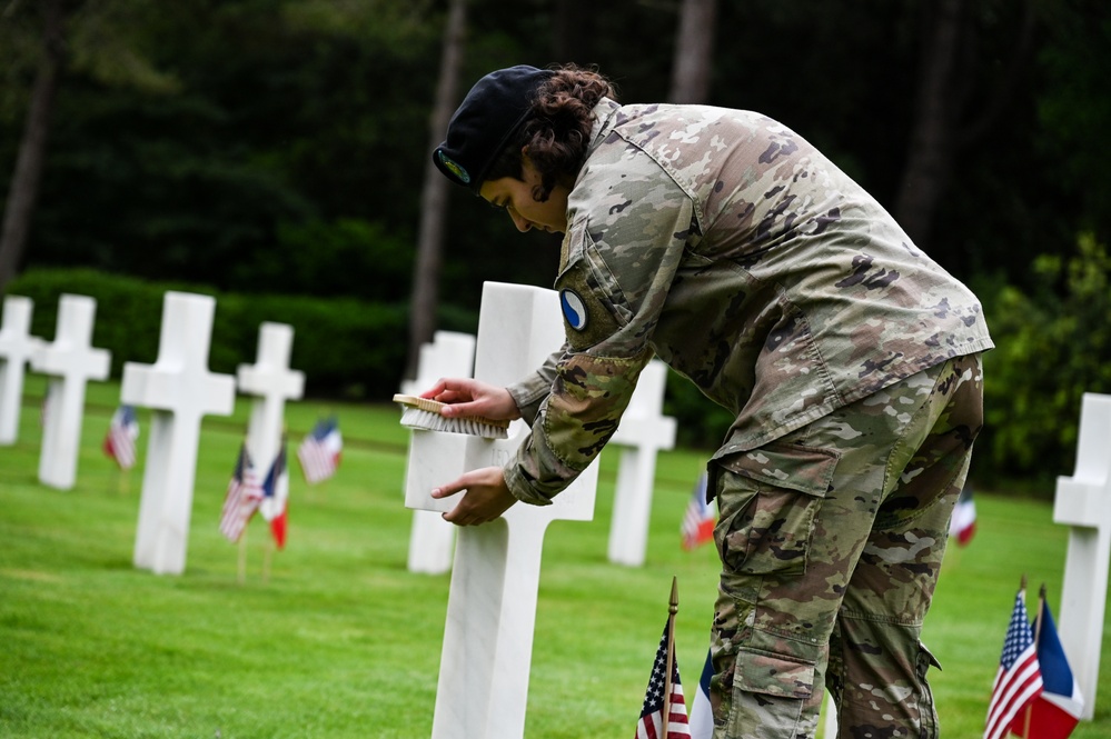 29th ID Soldiers honor fallen at Normandy American Cemetery