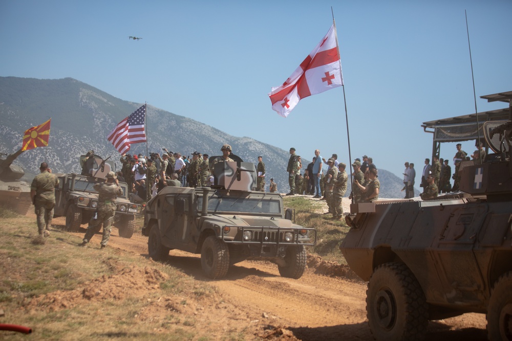Distinguished visitor demonstration near Petrochori, Greece during Immediate Response 25