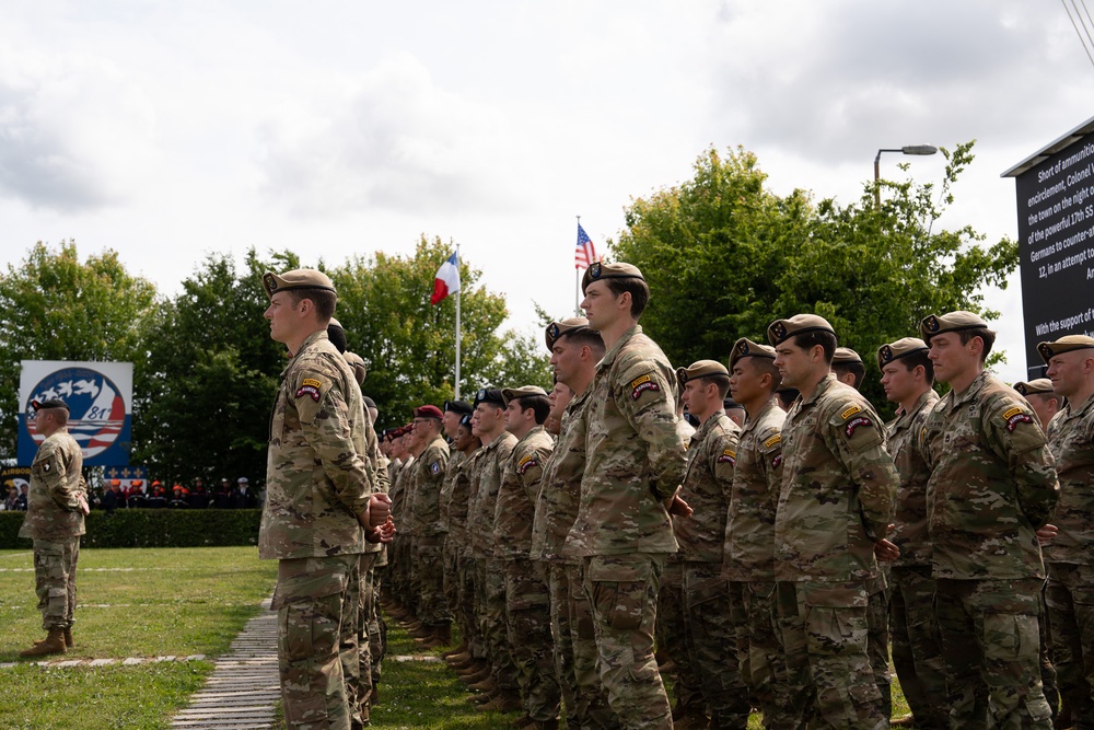 U.S. Army Paratroopers Honor WWII Legacy During Cabbage Patch Ceremony in Carentan