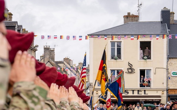 173rd Airborne Paratroopers Honor WWII Heroes at Signal Monument in Sainte-Mère-Église During D-Day 81 Commemoration
