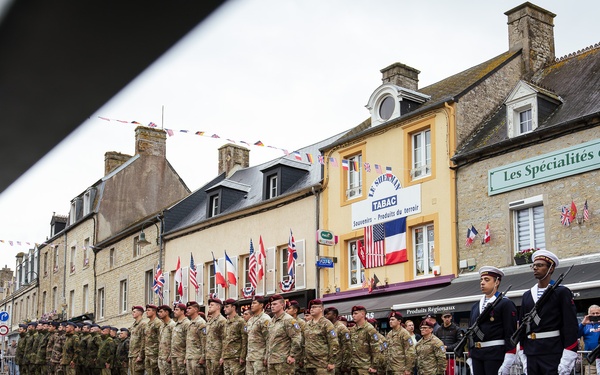 173rd Airborne Paratroopers Honor WWII Heroes at Signal Monument in Sainte-Mère-Église During D-Day 81 Commemoration