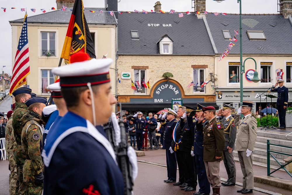 173rd Airborne Paratroopers Honor WWII Heroes at Signal Monument in Sainte-Mère-Église During D-Day 81 Commemoration