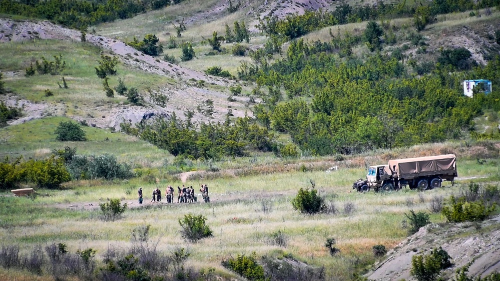 Vermont National Guard conducts a demolition range in order to instruct infantryman from the U.nited States, North Macedonia and Asutria on their job.