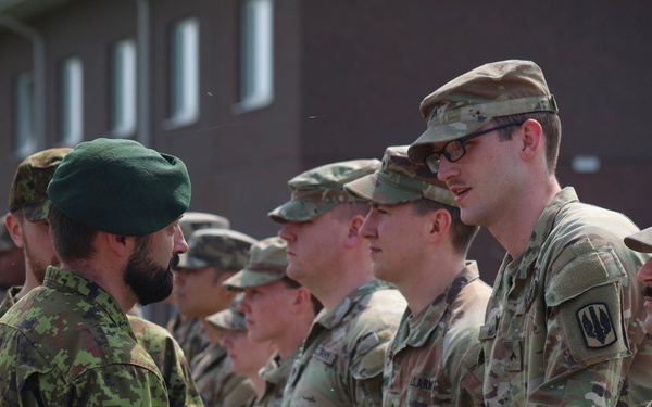 US Task Force Voit and Allies Receives NATO Kaitsel Medal for Service in Estonia