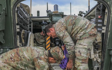 2CR Soldiers conduct PMCS to ensure readiness for Saber Guardian 25