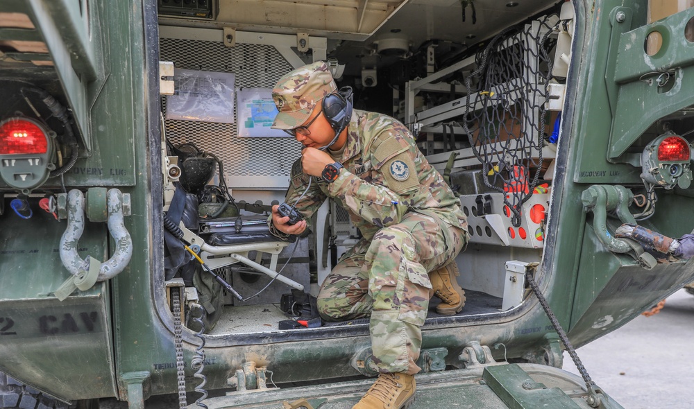 2CR Soldiers conduct PMCS to ensure readiness for Saber Guardian 25