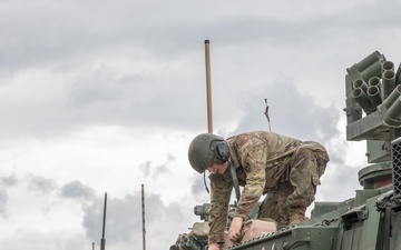 2CR Soldiers conduct PMCS to ensure readiness for Saber Guardian 25