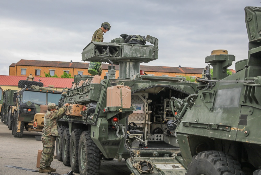 2CR Soldiers conduct PMCS to ensure readiness for Saber Guardian 25