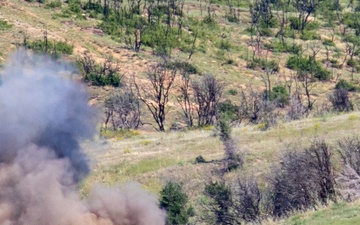 Vermont National Guard breaches an obstacle at Immediate Response 25 in Greece
